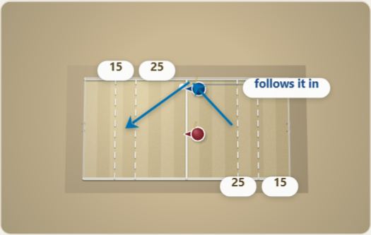 Arena: the walls are a team-mate, drawn on a polo pitch