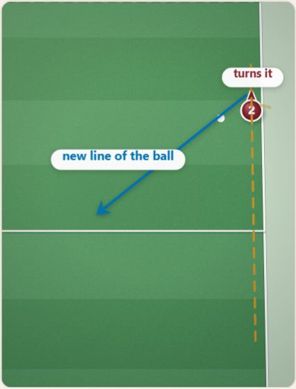 Turning the ball, drawn on a polo pitch